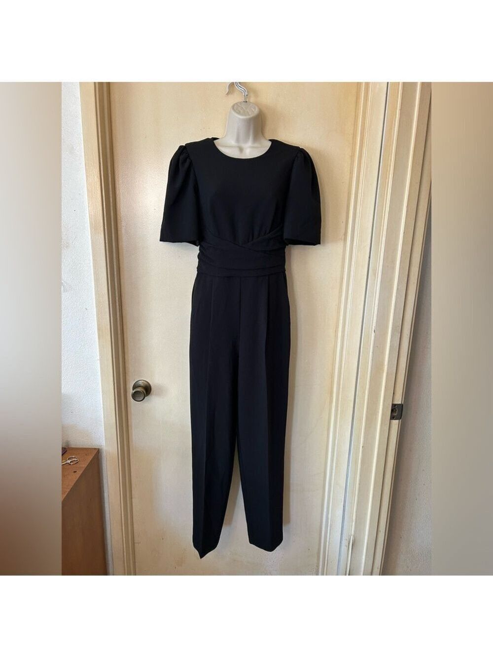 Eliza J Elegant Black Jumpsuit with Tie Waist size 4